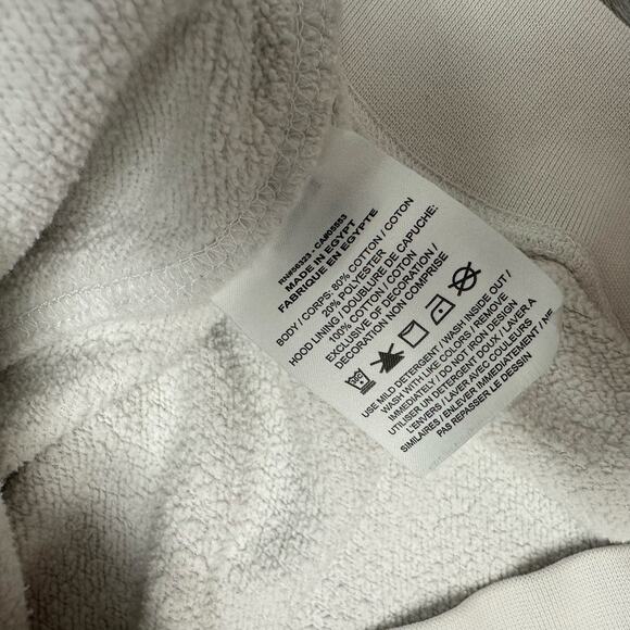 Nike Sportswear White Mens L Gray AOP Mini Swoosh Club Fleece Pullover‎ Hoodie - Picture 10 of 11